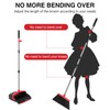 NACENA Broom and Dustpan Set, 52-in Long Adjustable Handle Broom