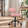 WKWKER Rolling Stool with Wheels Swivel Stool with Back Height