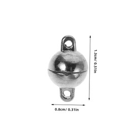 Operitacx 1set Charm Necklace Choker Necklace Jewelry Making Accessories Round Clasps Chain Buckle Clasp Connectors Alloy Silver 12pairs