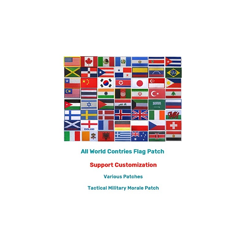2 PCS AliPlus Kenya Flag Patches Embroidered Tactical Military Morale