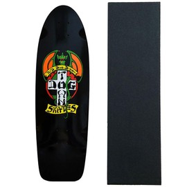 Dogtown Old School Skateboard Deck OG Red Dog 70's Classic Black 9" x 30" with Grip