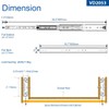 VADANIA 20" Heavy Duty Drawer Slide with Lock #VD2053, 2"