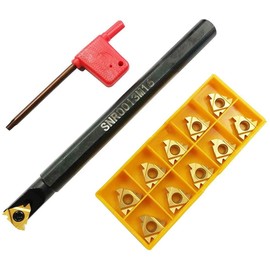 ASZLBYM SNR0013M16 - Soporte para herramientas de torneado de barra de mandrinar de rosca interna con 10 piezas 16IR AG60 inserto de giro de carburo