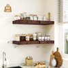 12" Deep Rustic Brown Floating Shelves,Over Toilet Long Wall Mounted