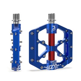 MZYRH - Pedales de bicicleta de carretera/montaña, 3 rodamientos ligeros, pedales de bicicleta de aleación de aluminio de 9/16 pulgadas para bicicleta de carretera y montaña BMX MTB