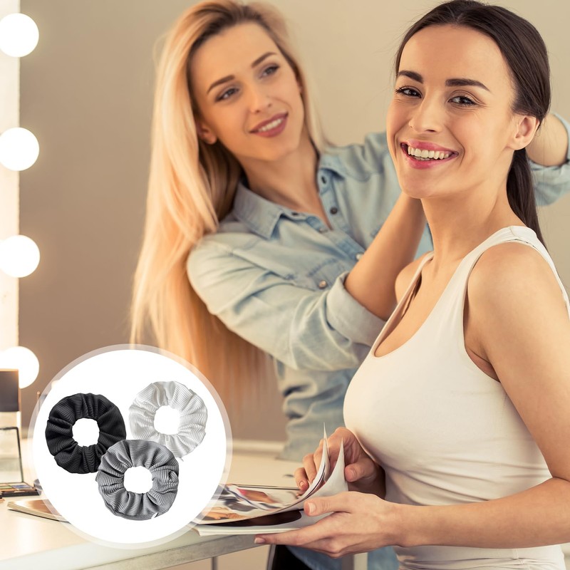 3 Stück Haargummis Damen, Geldversteck zum Verstecken, mit Reißverschluss Tasche,