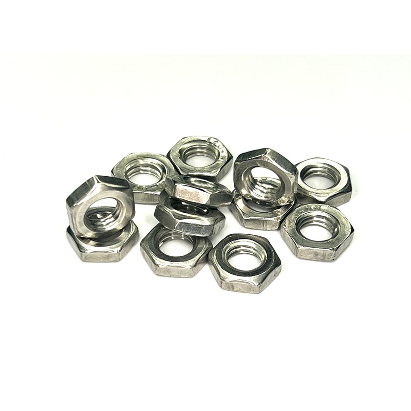 M8 (8mm) Hex Half Lock Nut - A2 Stainless Steel