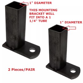 Hardware Store 1" Fence Mounting Bracket Decorative Square Steel Tube Rail FIT INSIDE OF 1 1/4"