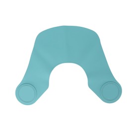 Haircut Neck Collar Soft Silicone Waterproof Hair Coloring Dyeing Neck Shawl Wrap for Barber ShopBlue