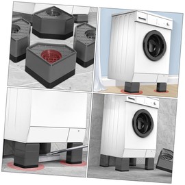COHEALI 4pcs Shockproof Washing Machine Foot Pads Heightened Slip Mats for Noise Reduction and Stability Durable Furniture Foot Pad Grey