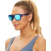 EPHIU Square Sports Polarized Sunglasses for Women and Men Mirror