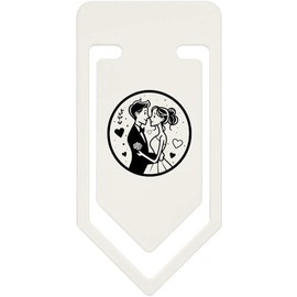 91mm 'Married Couple with Hearts ' Large Plastic Paper Clip (CC00085972)