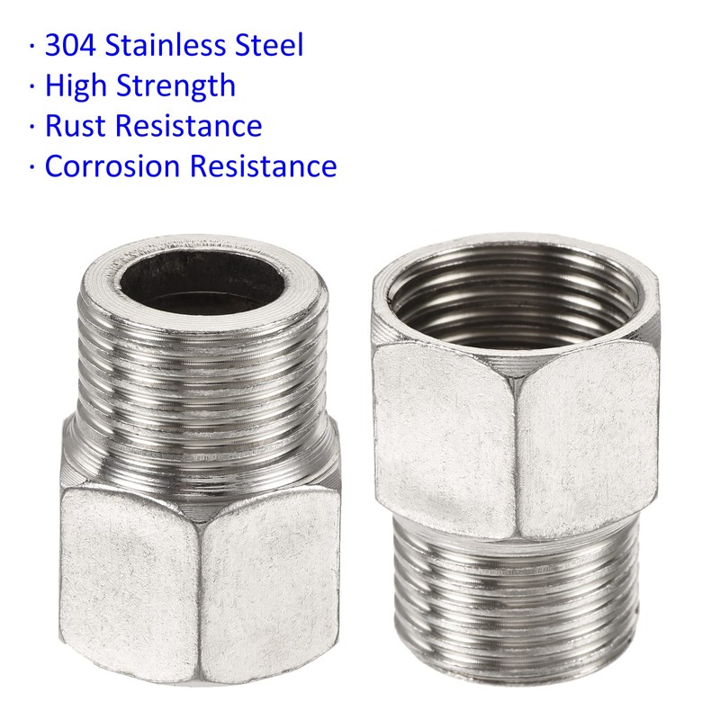 M METERXITY Stainless Steel G1/2 Male -G3/4 Female Hex Dia
