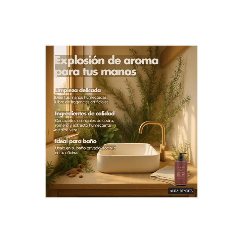 Jabón líquido para manos con aceites esenciales de cedro 500ml