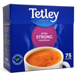 Tetley Extra Strong Tea Bags 75 per Pack - Pack of 2