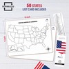 SCRIBBLEDO United States Map for Classroom Dry Erase Board for