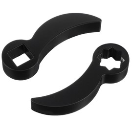 MBAIYO 2pcs Pry Bar Wrench Adaptor Heads, Ratchet Prybar, Crowbars Adapter Head Tools, Adjustable Angle 1/2" D 4pt (Square) Profile for Tight Space Car Repair