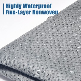 SYERAL Tire Covers Set of 4,Upgraded 5 Layer Nonwoven RV Wheel Covers, Waterproof Anti-UV Snow Sun Rain Tire Protectors Covers for Trailer,Camper,RV,Truck,SUV,27-29inch(M) Gray