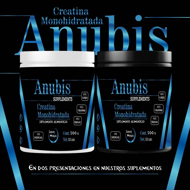 Creatina Monohidratada Anubis 500gm En Polvo Varios Sabores Moras