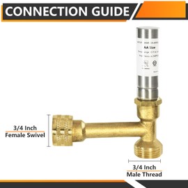 HeSun 2-Pack Stainless Steel Water Hammer Arrestor, 3/4-Inch FHT x 3/4-Inch MHT for Washing Machine, Reduce Banging Noise