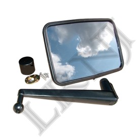 BRITPART UNBREAKABLE FLAT MIRROR AND LONG ARM ASSEMBLY COMPATIBLE WITH LAND ROVER DEFENDER 90/110, PART DA4406