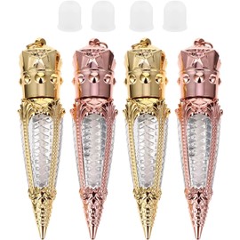 Tubo de Brillo de Labios Vacío 5ml de Plástico, Mini Set de 10 Piezas, Diseño Rábano, para Muestras DIY de Cosméticos y Uso de Principiantes