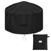 OKPOW Fire Pit Cover 75cm, Firepit Covers Waterproof Round-600D,Anti-UV,Heavy Duty