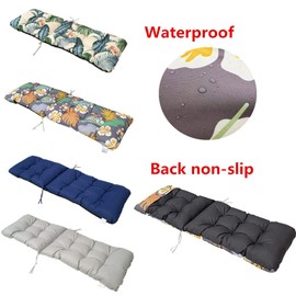 SEAHOME 65 Inch Indoor/Outdoor Rocking Chair Cushion,Patio Lounge Chair Cushion with Ties and Top Cover Non-Slip High Back Chair Cushion,Swing Bench Cushion (Flower)