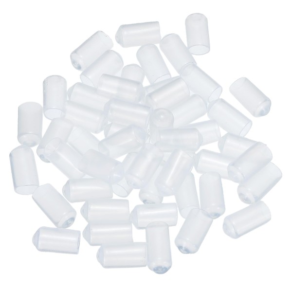 TOP-VIGOR Rubber End Caps 8mm Inner Diameter Clear Flexible Round
