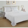 LANE LINEN 100% Organic Cotton Pure White Full Sheets Set,