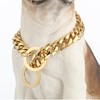 txprodog Chew Proof Gold Dog Chain Collar, 15mm Thick Heavy