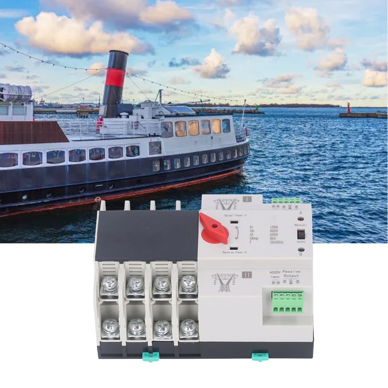 Dual Power Automatic Transfer Switch 4P Fast Switching AC400V 100A