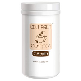 CAcafe Collagen Coffee, Coconut Infused Colombian Coffee with Anti-Aging Collagen, Creamy Drink Mix, Make Iced or Hot, Packed with Antioxidants, Natural Energy and Stress Relief (19.05oz)