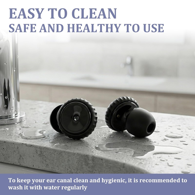 2 Pairs of Sleep Ear Protection, Adjustable 28 dB Noise