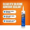 Permatex 80855 Clear RTV Silicone Adhesive Sealant, Waterproof, 11 oz.
