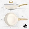GiPP Nonstick Frying Pan Skillet with Lid - 11" White