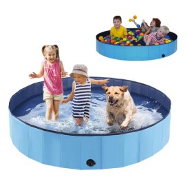 Alberca Piscina Perro Mascotas Y Niños Plegable 120x30cm                                                                                              
