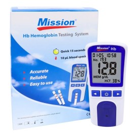 Kit Diagnóstico Hemoglobina, Equipo, Tiras, Lancetas, Porta Color Azul/Blanco