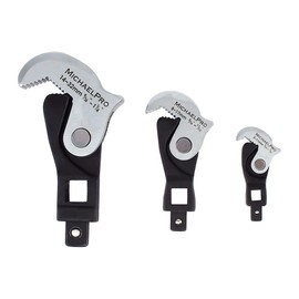 MichaelPro MichaelPro 3-Pc Spring-Loaded Auto Size Adjusting Crowfoot Wrench Set, Self-Adjusting Wrench, Multi-Size Spring Wrench, Auto Size Rapid Wrench- MP001205