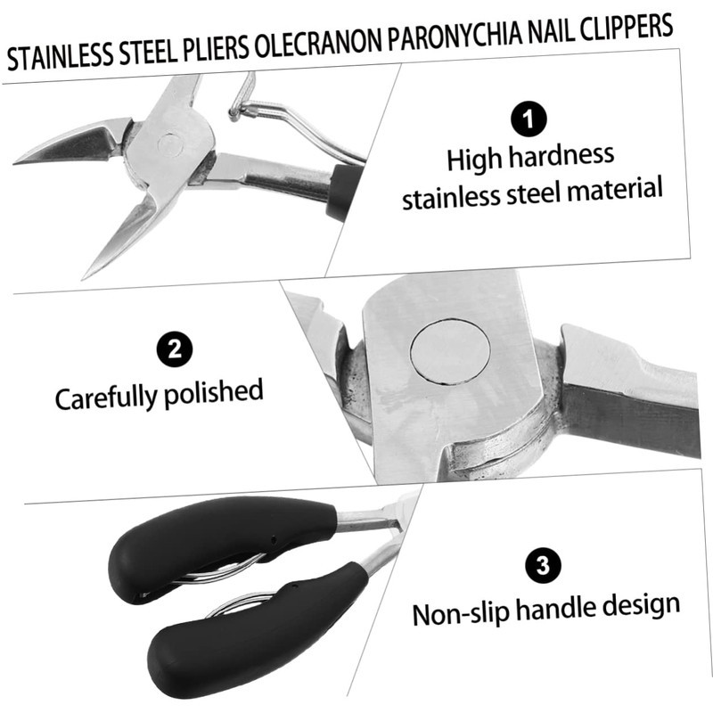 FRCOLOR 1pc Toenail Nipper Ergonomic Thick Toe Nail Clippers Precision