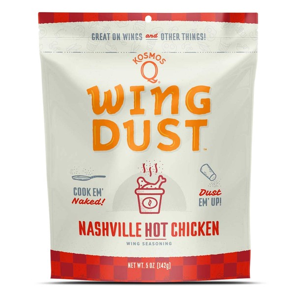 Kosmos Q Nashville Hot Wing Dust, Dry BBQ Rub Spice, 5 Ounces