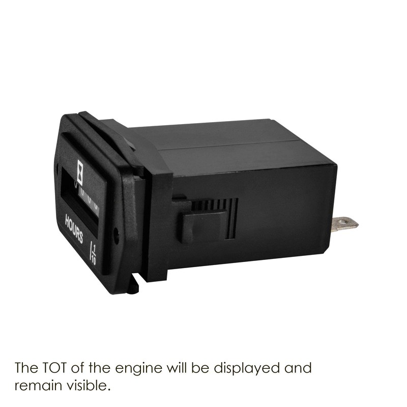 Jayron JR-HM002 DC 6-80V Snap in Mechanical Hour Meter for