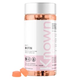 Biotin Gummies 10,000 mcg Watermelon Flavoured by Known Nutrition | for Hair, Skin and Metabolism | Watermelon Flavour | 60 Two-a-Day Vitamin Gummies | 10,000μg of Biotin per Serving (Pack of 3)