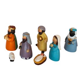 BEST&FREE Nativity Scene for Kids Complete with 7 Nativity Figures 9cm for Nativity Scenes Complete Your Nativity Scene Portal with the Nativity Figures for Kids