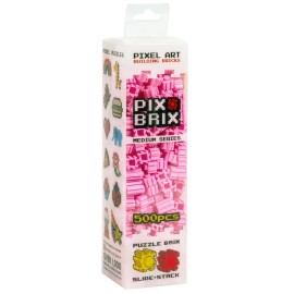 Pix Brix MEDIUM Series Pixel Art BUILD ANYTHING Bricks 500pcs - BUBBLEGUM PINK