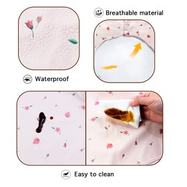 Hisprout Waterproof PU Unisex Infant Toddler Baby Long Sleeve Bib, Reusable Weaning Bib(Pineapple)