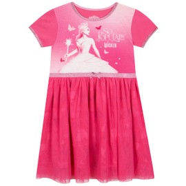 WICKED Girls Nightdress | Glinda Girls’ Nighties | Tulle Nighties for Kids | Glinda Kids Pyjamas | Pink 9-10 Years