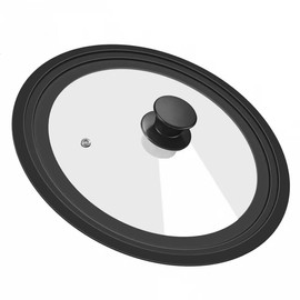 Universal Lid for Pots Pans and Skillets, 9.5&10.5&11.5 inch, Diameter Cookware, Silicone Replacement Pan Lid Pot Lids for Frying Pans, Cast Iron,Tempered Glass Lid