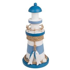 Out of the blue Wooden Lighthouse Decorative Item with LED