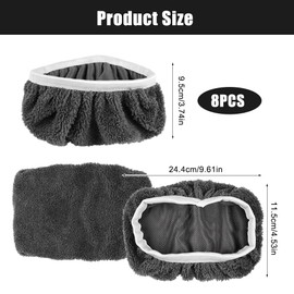 Pack of 8 Dry and Wet Wipes, Washable Mop Cloths, 24.4 x 11.5 cm, Reusable Dry Floor Cloths, Microfibre Wet Mop Cover, Moist Universal Floor Cloths, for Hard Floors, Wooden Floors